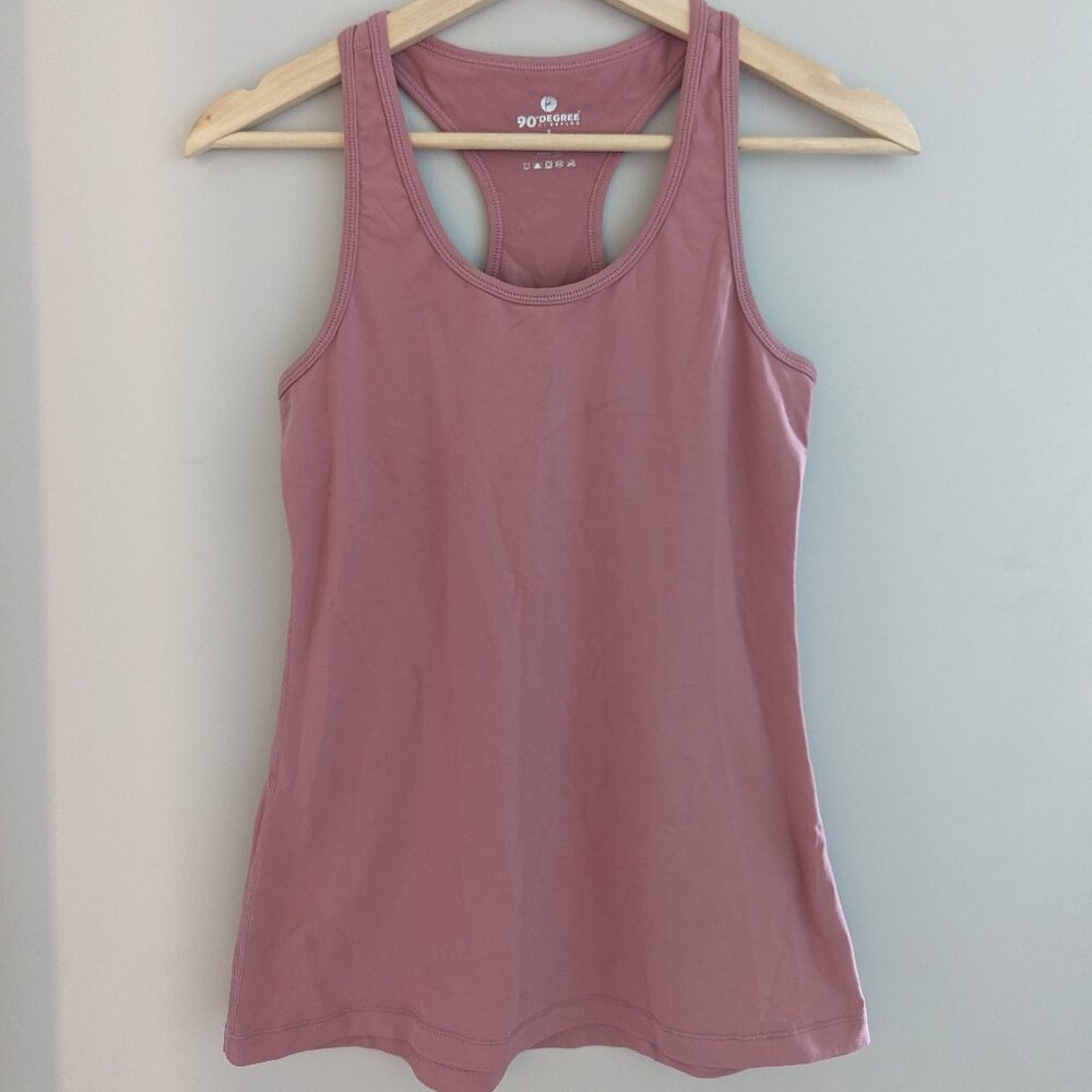 90 Degree By Reflex Rose Workout Tank Top S
